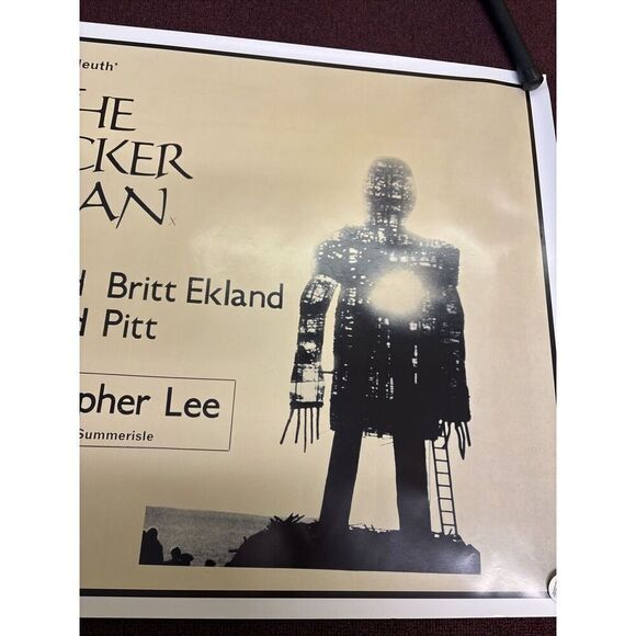 THE WICKER MAN CULT HORROR Rare Poster / Anthony Shaffer Britt Ekland - Picture 2 of 6